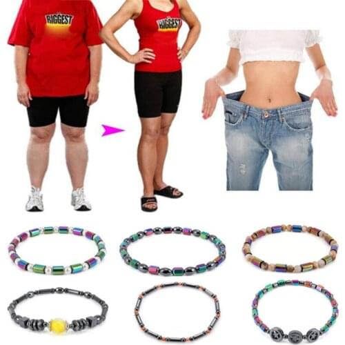 Weight Loss Magnet Anklet Colorful Stone Magnetic Therapy Bracelet Anklet Weight Loss Product Slimming Health Care jewelry