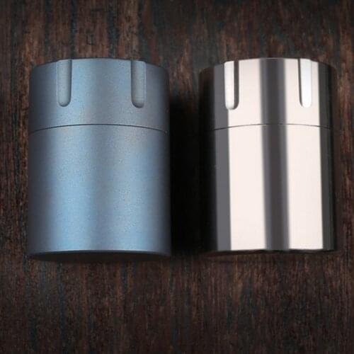 Waterproof Titanium Pill Storage Box Tablets sules Holder Bottle