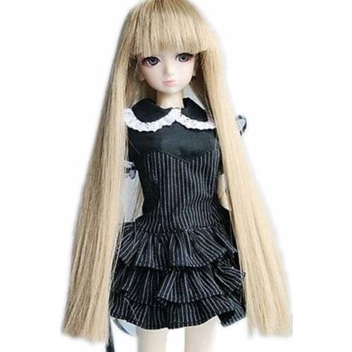 [wamami] 78# Brown Straight Wig 1/4 MSD DOD DZ BJD Dollfie 7-8"
