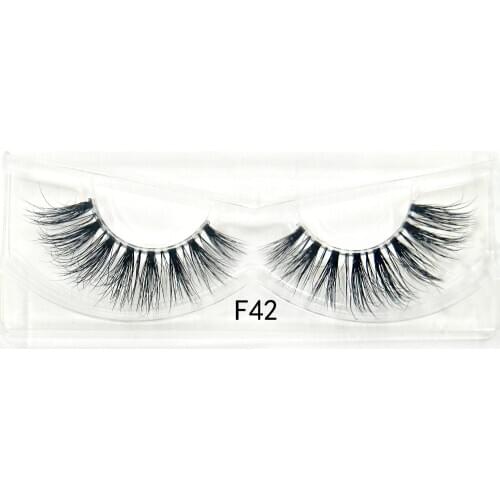 10style Mink Eyelashes Invisible Band Lashes Natural 3D Mink False Eyelash Full Strip Transparent band Eyelashes extension F42