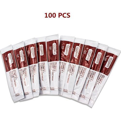 100PCS Tattoo Aftercare Cream Care Lotion Anti Scar Vitamin A D Ointment For Tattoo Body Art Permanent Makeup Tattoo Supplies