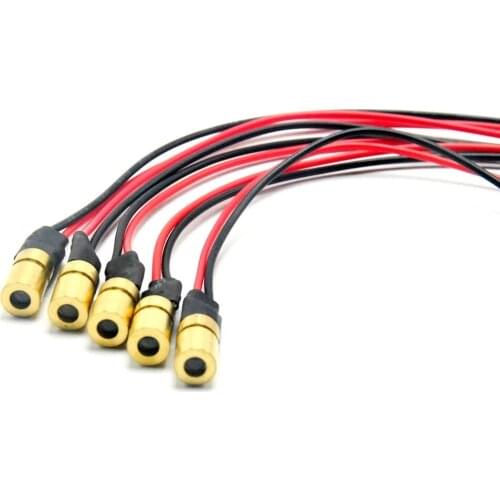 5pcs 3V 780nm Dot IR Laser Diode Module 3mw Infrared Lasers w Adjustable Focus Head 6x10mm Mini Type