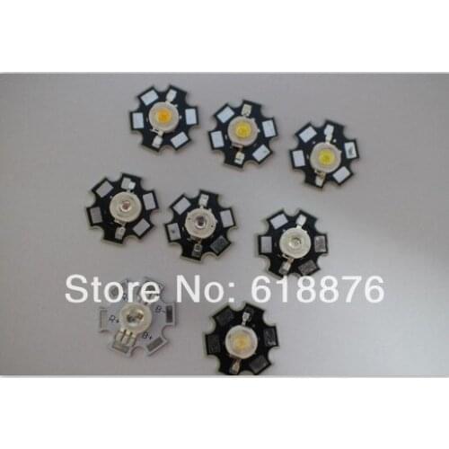 50pcs 1W 3W High Power LED light emitter, Red, Green, Blue, Yellow, RGB,white(neutral White), Warm White, Cool White LED Bulbs