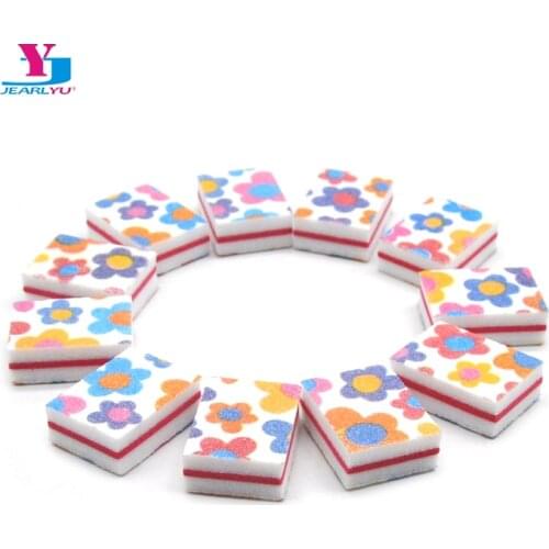 50pcs Mini Nail File Block Portable Polishing Nails Sanding Buffer Block Sponge Emery Board Professional Artifical Manicur Tool