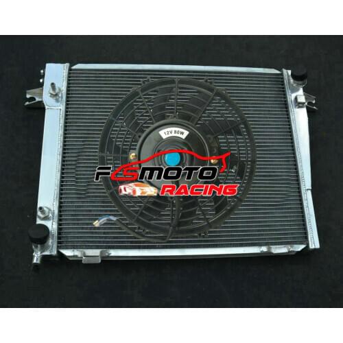 Aluminum Radiator + Fan For BMW 5 Series E28 528E 2.7L 1982-1988; E28 520I B20 1985-1987; 525E B27 1981-1987 M20 AT/MT Engine