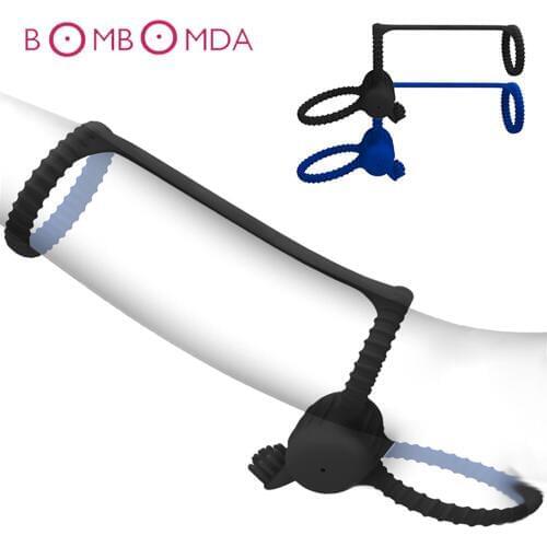 Anal plug Beads Hook delay Time Waterproof Dildo erection Sex Toys for Couples Multi Function Male Vibrating Penis Ring Silicone