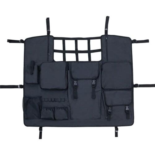 Car Trunk Pet Isolation Net Storage Bag Multi-Pockets Trunk Cargo Tool Organizers for Jeep Wrangler JK JL 2007-2020