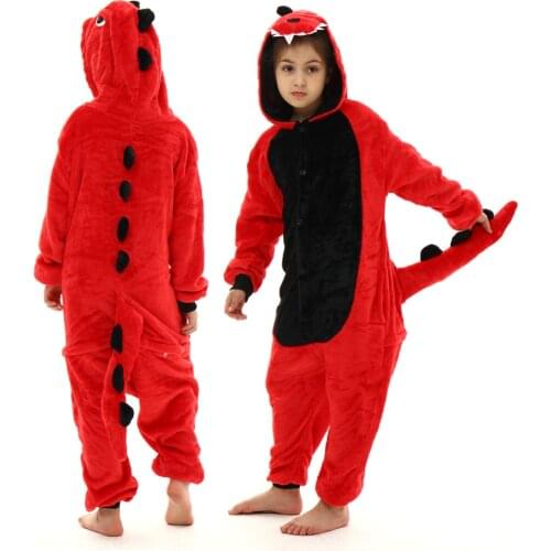Children Kigurumi Pajamas Homewear Onesies Kids Cartoon Cute Dinosaur Sleepwear Pajama Suit Girl Boy Party Child Cosplay