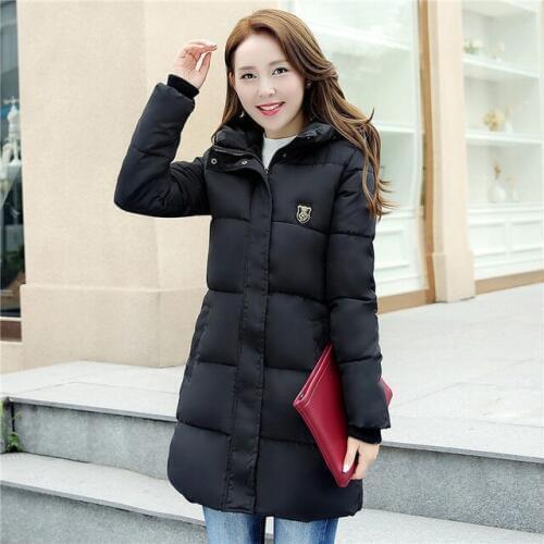 Long Women Coat Thickening Cotton Padded Jacket Womens Parkas Female Winter Outwear chaqueta mujer