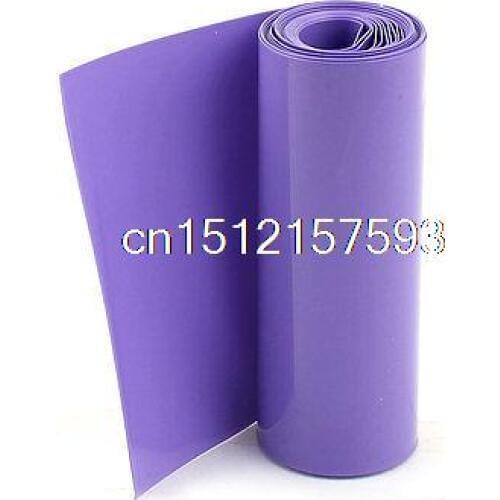 Purple PVC Heat Shrink Tubing Wrap 85mm Flat Width 2m for 18650 Battery Pack