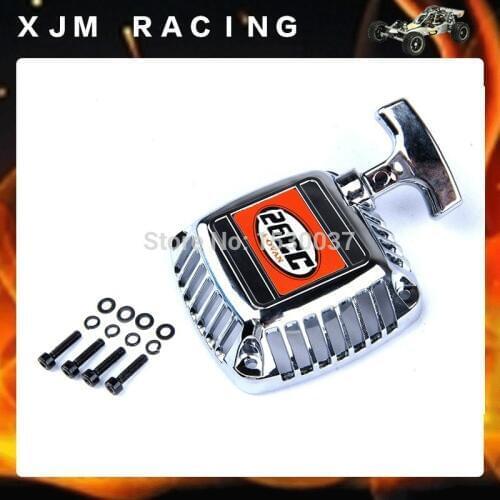 Chrome Plated Pull Starter Set Fit 23.cc- 30.5cc ENGINES FOR 1/5 HPI ROVAN KM MCD GTB DDT FG FID RACING Baja LOSI PARTS