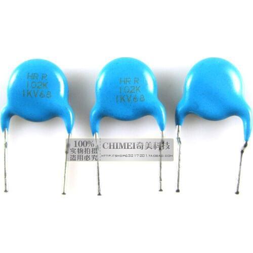 Ceramic capacitors 1KV 102K capacitors commonly used in high-stability oscillation circuit