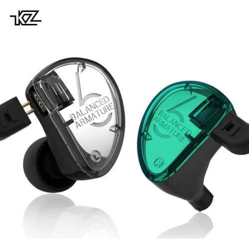 Kz as06 fones de ouvido 3 armadura balanceada driver no ouvido fone de alta fidelidade graves monitor com cabo 2pin kz zs10 as10