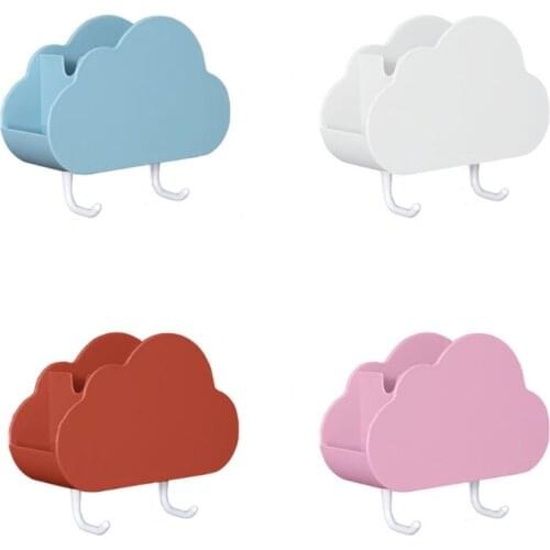 Cute Cloud Shape Bathroom Shelves Designed with Drain Hole Prevent Items from Being Soaking Punch Free Protect Your Wall N0PA