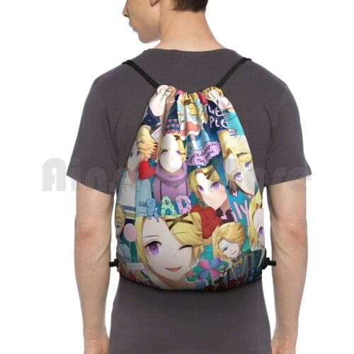 Mystic Messenger-Yoosung Backpack Drawstring Bag Riding Climbing Gym Bag Mystic Messenger Yoosung Kim Game Otome