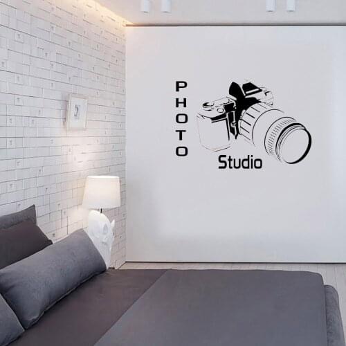 Camera Wall Sticker For Photo Studio Wall Decals Sticker Wall Removable Self-adhesive Film Vinyl Home Decor Art Murals ov584