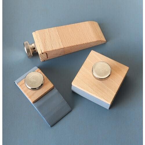 New Beech Block Handmade Leather Durable Vegetable Tanned Tool Wooden Edge Grinding Sandpaper Treatment DIY Leather Craft Edge