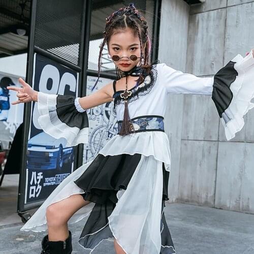 Teen Girls Clothing Cheerleader Costume Fashion Girls Sets Hip Hop Dancewear Kids Designer Clothes Jazz Dancer Outfit DL7562