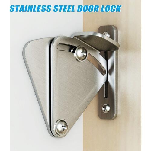 One Set Stainless Steel Lock for Sliding Barn Door Wood Latch Gate Doors Easy DIY can CSV