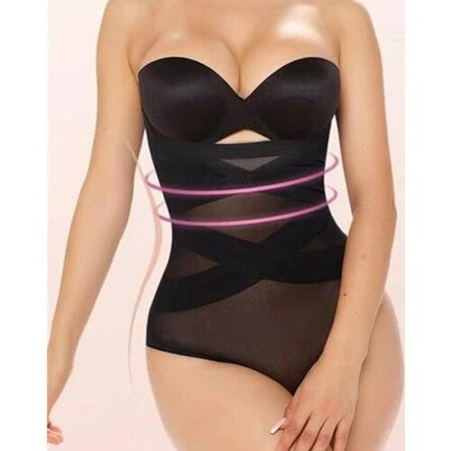 Sexy Bodysuit Waist Shaper Women ShapewearCross Compression Smeless Shaping Pants Women Flattens Tummy Lifts Buttock Shapewear