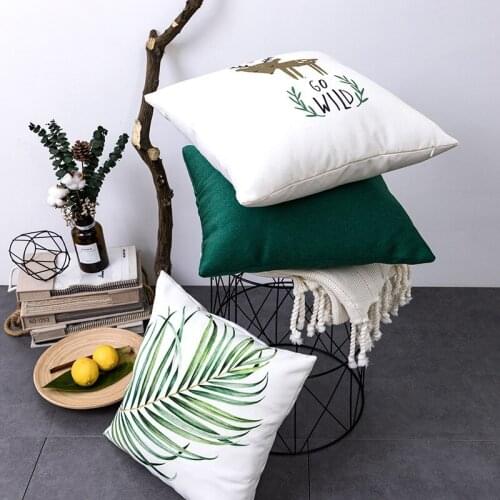 Leaves Cushion Cover 45x45 Simple Home Decor Chair Car Couch Decorative Throw Pillowcase Sofa Cushion Covers