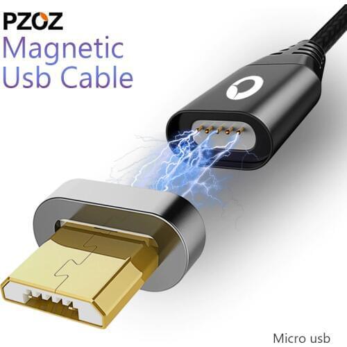 PZOZ Magnetic Cable Micro Usb Fast Charging Adapter Micro Usb Cabel Microusb Magnet Charger Data Wire mobile phone for xiaomi