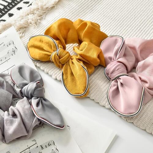 Girls hair accessories pure color adorn Fashion Rope headdress Flower Rubber Bands Small Adorn Article Creative elastic hairband