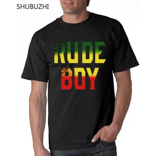 Men Tshirt Short Sleeve Women T-Shirt Rude Boy Rasta Reggae Roots Gifts Clothing Shirt Jamaica