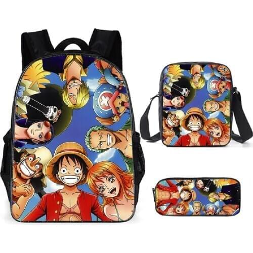 3 Pcs/Set Backpack One Piece School Backpack for Kids Boys Girls School Bag Teenage Students Bookbag Custom Bags Travel Backpack