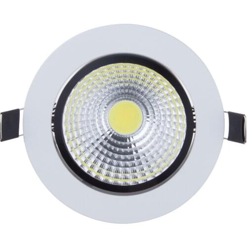 LED COB Spotlight Ceiling lamp AC110V 220V 12W Aluminum recessed downlights round led panel light