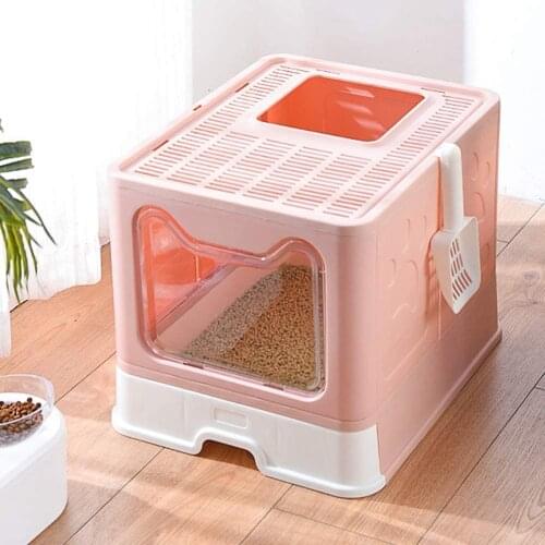 Pet Toilet Bedpan Anti Splash Cats Litter Box Cat Dog Tray With Scoop Kitten Dog Clean Toilette Home Plastic Sand Box Supplies