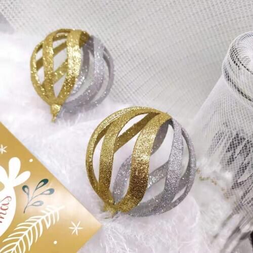 6pcs 7.5cm Christmas Tree Balls Ornaments Decoration New Year Gold Pink Party Birthday Home Hangings for Frozen Party