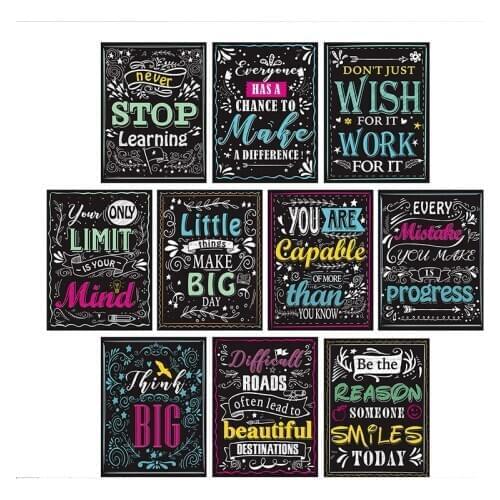 English Inspirational Poster Classroom Office Study Decorative Painting Canvas Painting Living Room Decoration Wall Paintings