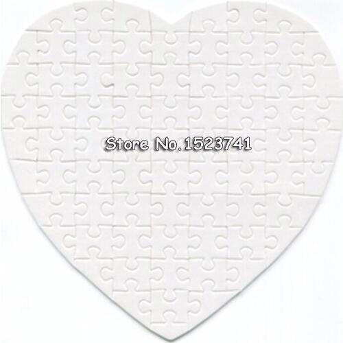 1 pc Heart Sublimation Blank Puzzle DIY Craft Jigsaw Puzzle Free shipping
