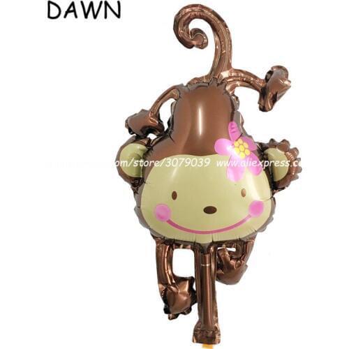 10pcs/lot mini Animal balloons Lovely monkey foil balloons inflatable birthday party decorations kids toys Animal zoo festa