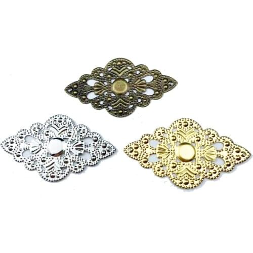 20pcs 30x52mm Filigree Metal sheets decorative for Jewelry Making Cosplay accessories Earring accessories