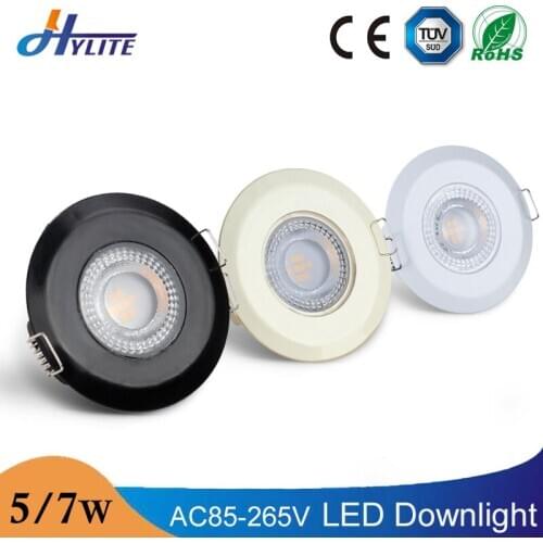 3-Step Dimmable Waterproof 5W AC 85V-265V LED Downlight IP44 Home Bathroom Round Ceiling Lamp Warm White Cold White Spotlight