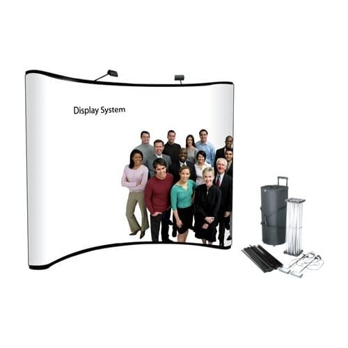 3X4 (230X300CM) PVC Arc POP up Display Wall Banner with Oxford Trolley Case (delivery via fast express)