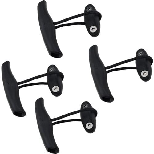 4pcs Bow / Stern Kayak Side Mount Carry Handle w / Cord & Pad for Outdoor