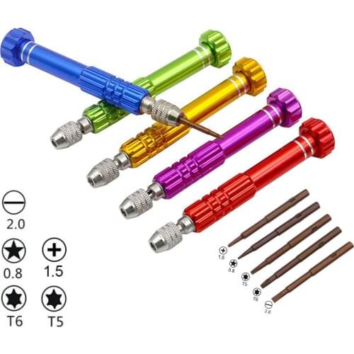 5 in 1 Slotted Phillips Hex 5-Point Screwdriver Repair Kit Sets Phone Repair Tools Hand Diy Opening Mobile Phone