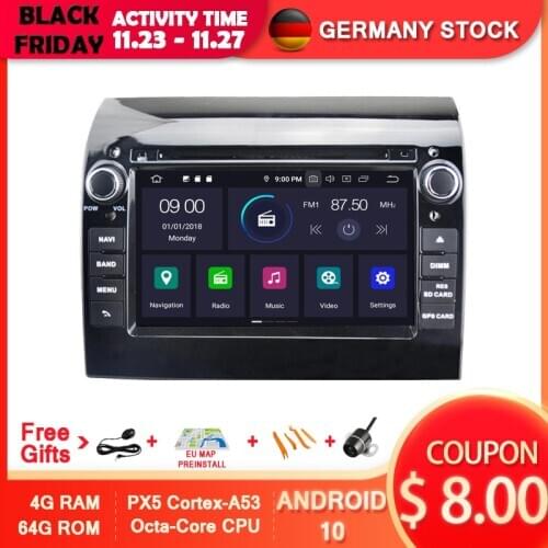 AVGOTOP Android 10 4GB+64GB CAR DVD PLAYER for FIAT DUCATO/CITROEN JUMPER/PEUGEOT BOXER 2011-2015 IPS HD Screen NAVIGATION