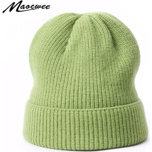 Brand Winter Beanies For Women Knitted Acrylic Hat Solid Colors Skullies Beanies Knit Caps Female Autumn Outdoor Hat Bone Gorra