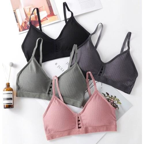 Women Bralette Hollow Out Bra Wireless Lingerie Fitness Bras For Women Cotton Crop Tops Girl Brassiere Soft Seamless Underwear
