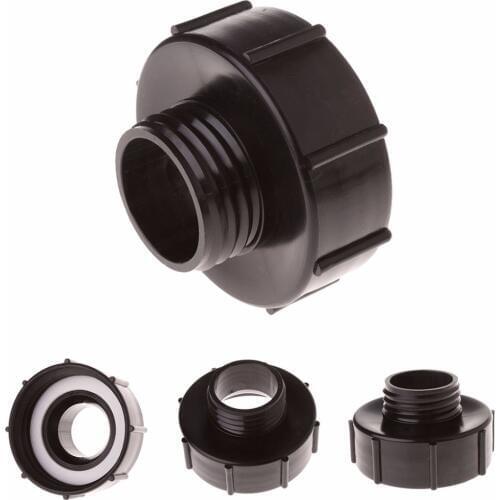 Black Inlet Diameter 100mm IBC Tote Tank Food Grade Drain Adapter 3.94" Coarse Thread To 1.97" Hose Faucet Valve #1A50901