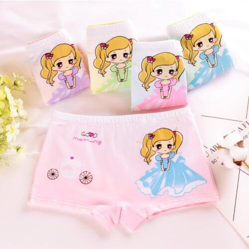 Kids Boxer Underwear Fashion Cotton Briefs Children Girls Panties Soft Boxer Underpants Breathable Sweet