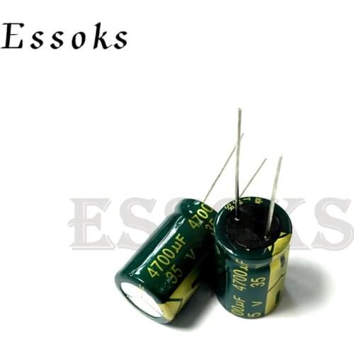 2pcs Electrolytic Capacitor 35V4700UF 35V 4700UF 16X25 18X25 mm High Frequency Low ESR Aluminum Capacitors