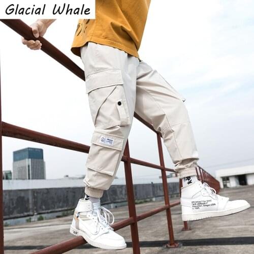 GlacialWhale Cargo Pants Men New Fashion Joggers Male Hip Hop Harajuku Japanese Streetwear Trousers Jogging Khaki Pants For Mens