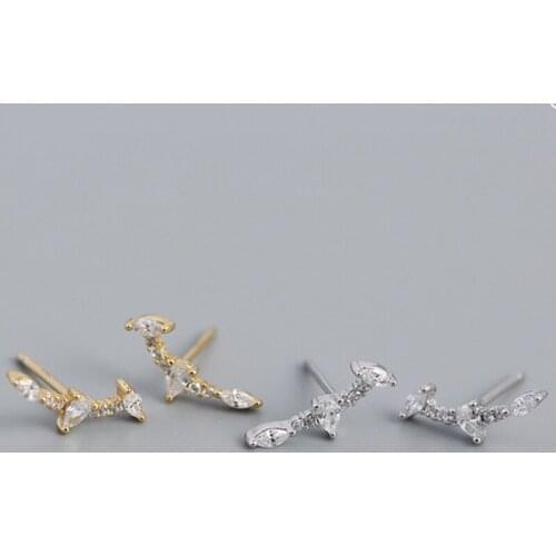 Ins Hot European French Luxury Earrings Long Shape 5A Zircons Versatile Stud Earrings Accessories For Women 925 Sterling Silver