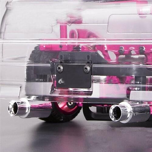 Racing Car Exhaust Pipe License Plate Frame Set for 1/10 RC Drift Car Accessories Parts
