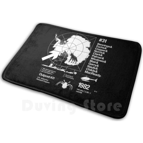 Ode #02 Mat Rug Carpet Anti-Slip Floor Mats Bedroom The Thing John Carpenter Film Horror 1982 Graphic Vector Cool Retro Type